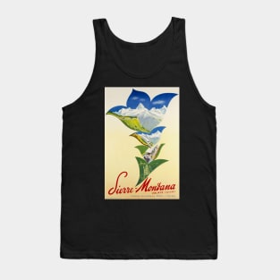 Sierre-Montana ,Valais ,Suisse,Ski Poster Tank Top